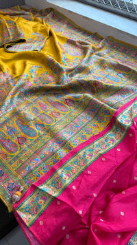 Pure Munga Silk Banarasi Saree with Traditional Meena Weaving