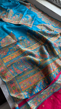 Pure Munga Silk Banarasi Saree with Traditional Meena Weaving