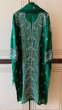 Pure Silk Kurta Dupatta Set with Hand Mukaish Embellishment