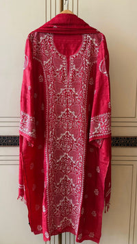 Pure Silk Kurta Dupatta Set with Hand Mukaish Embellishment