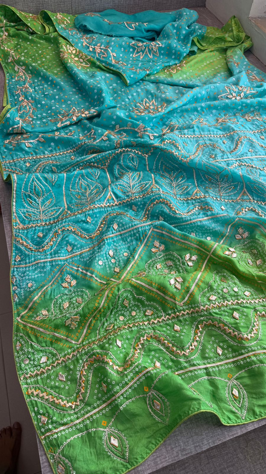 Sikhiya Gotta Patti On Munga Silk · 40 Artisan Hours of work · The Riwaayat Edit
