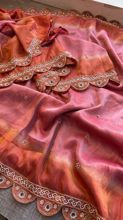 Zardozi And Stone On Tissue Cosmo Munga Silk · 68 Artisan Hours of work · The Shringar Edit