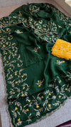 Deep Bottle Green With Contrast Yellow