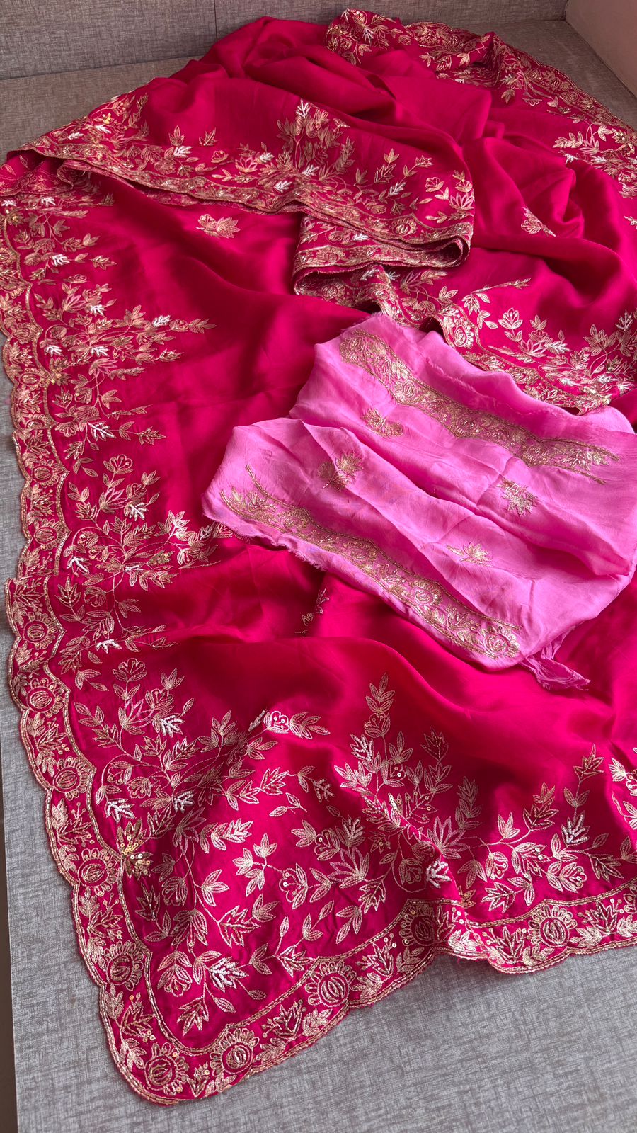 Zardozi On Munga Silk · 48 Artisan Hours of work · The Virasat Edit