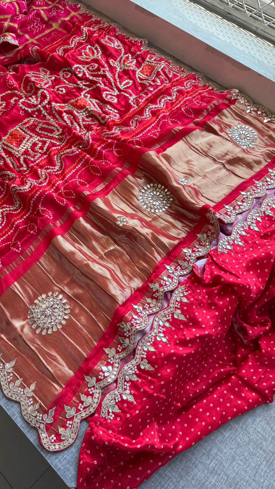 Zardozi Elephant Border On Gajji Silk Lakdi Patta · 36 Artisan Hours of work · The Royal Edit