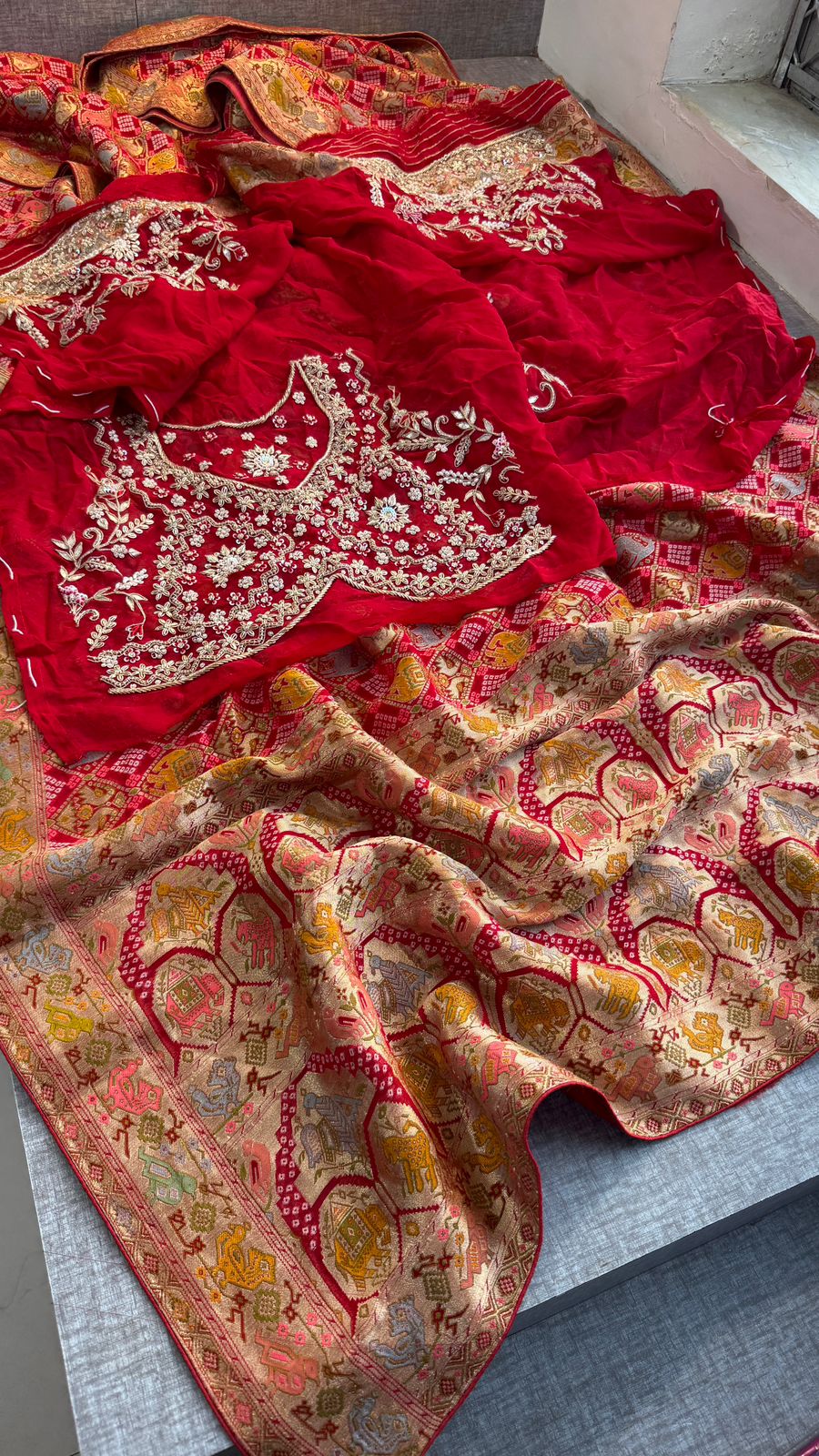 Zardozi On Pure Khaddi Georgette Banarasi · 48 Artisan Hours of work · The Jashn Edit
