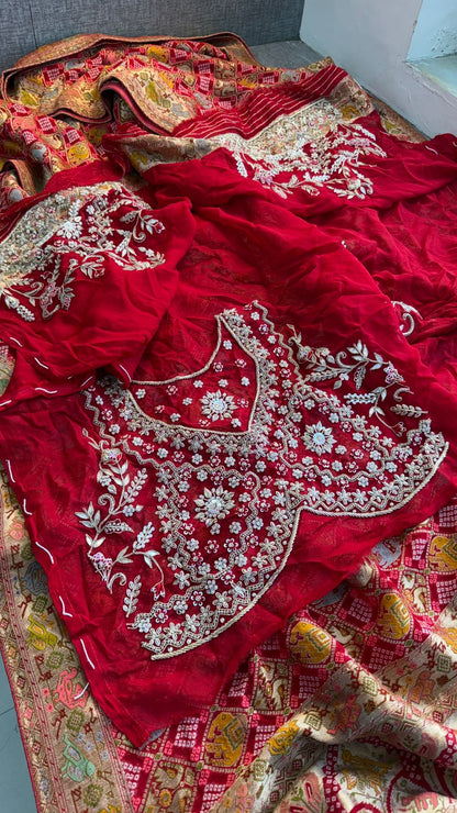 Zardozi On Pure Khaddi Georgette Banarasi · 48 Artisan Hours of work · The Jashn Edit