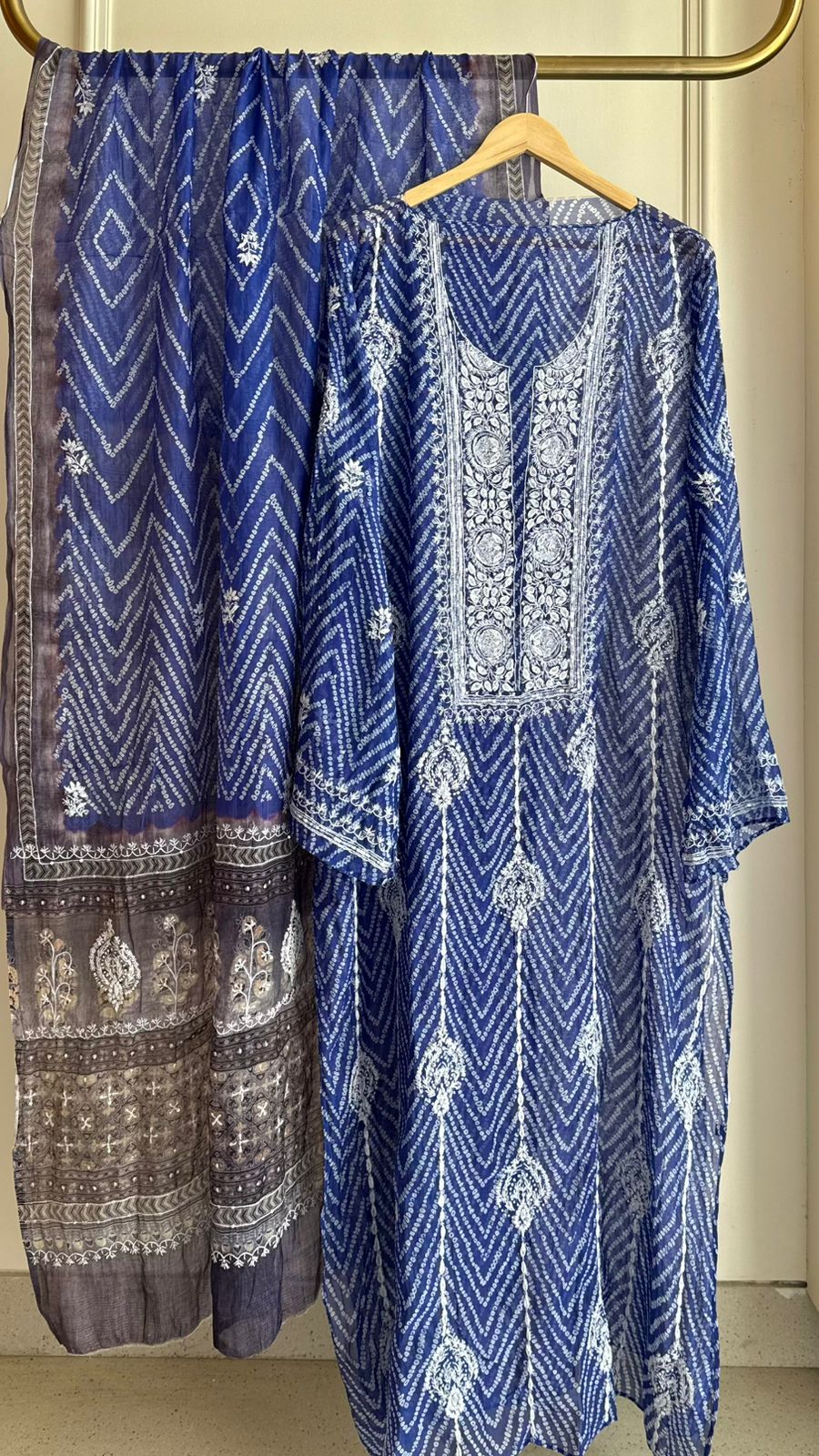 Pearl And Katdana On Pure Mul Chanderi Print · 24 Artisan Hours of work · The Pehchaan Edit
