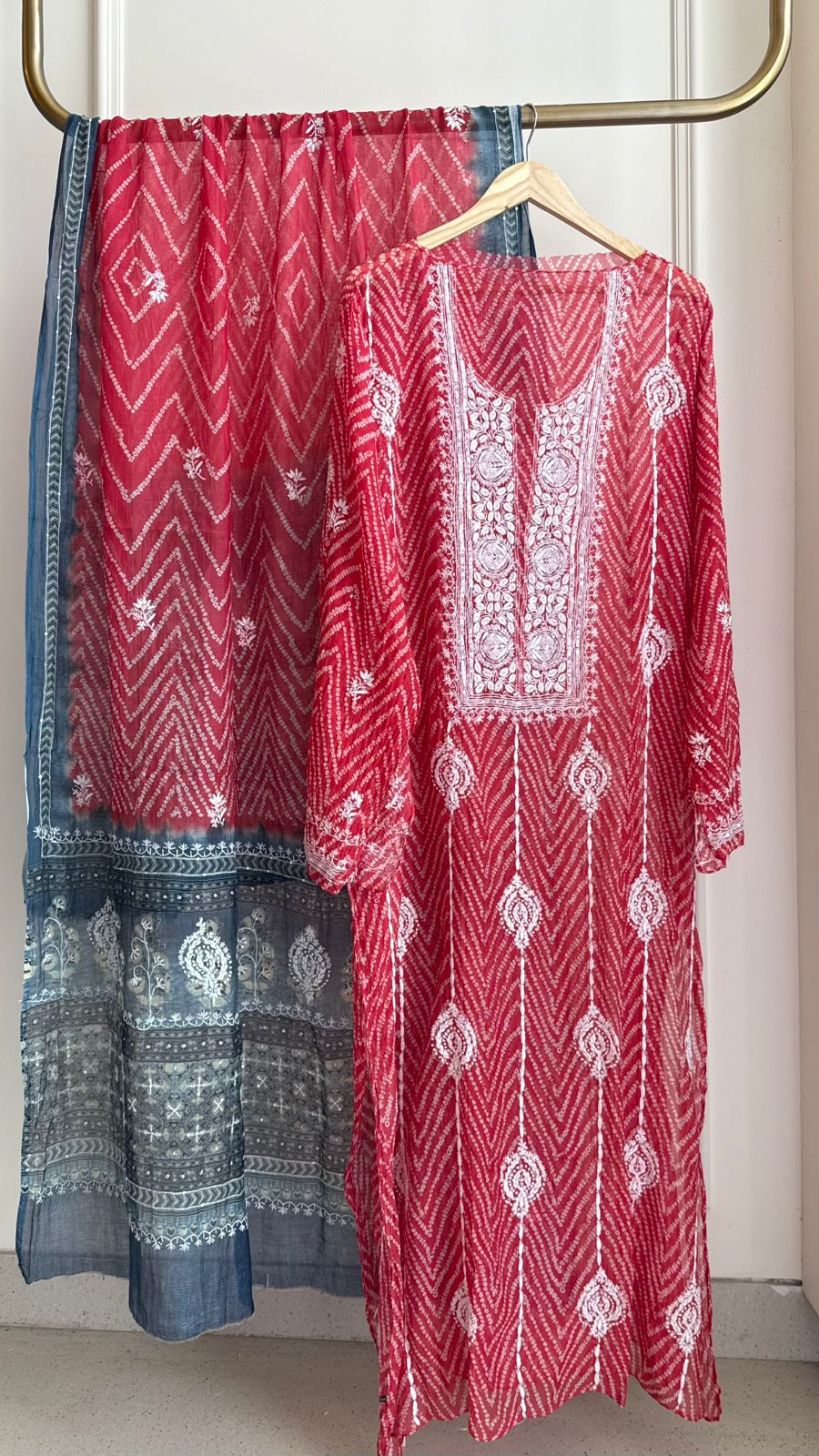Pearl And Katdana On Pure Mul Chanderi Print · 24 Artisan Hours of work · The Pehchaan Edit