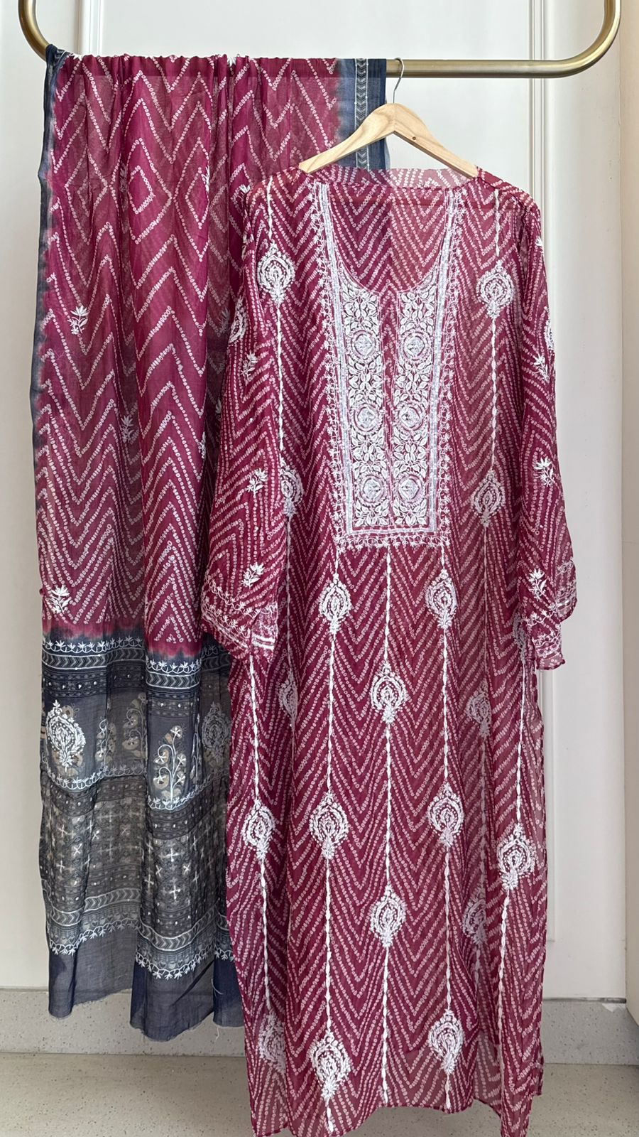 Pearl And Katdana On Pure Mul Chanderi Print · 24 Artisan Hours of work · The Pehchaan Edit