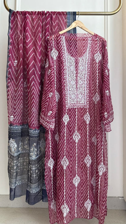 Pearl And Katdana On Pure Mul Chanderi Print · 24 Artisan Hours of work · The Pehchaan Edit