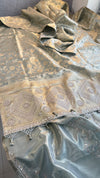 Soft Aqua Green Pastel Dual Tone Weaving