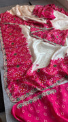 Rani Pink Ivory Saree