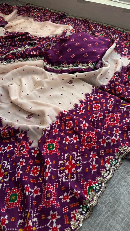 Zardozi And Pearl On Pure Munga Silk Patola · 48 Artisan Hours of work · The Noor Edit