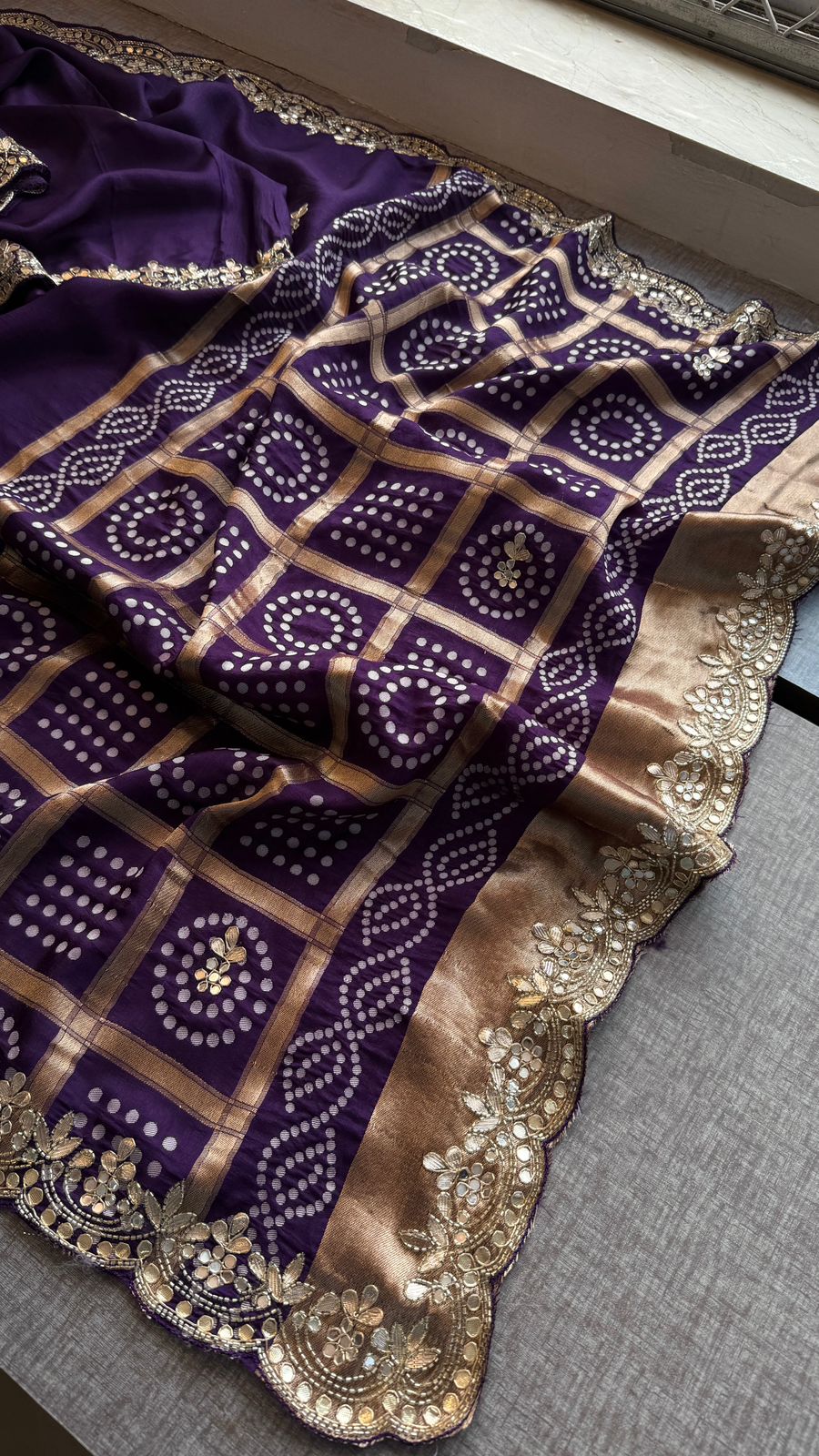 Zardozi And Gotta Patti On Pure Munga Silk Banarasi · 56 Artisan Hours of work · The Mehfil Edit
