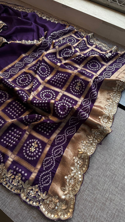 Zardozi And Gotta Patti On Pure Munga Silk Banarasi · 56 Artisan Hours of work · The Mehfil Edit