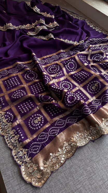 Zardozi And Gotta Patti On Pure Munga Silk Banarasi · 56 Artisan Hours of work · The Mehfil Edit