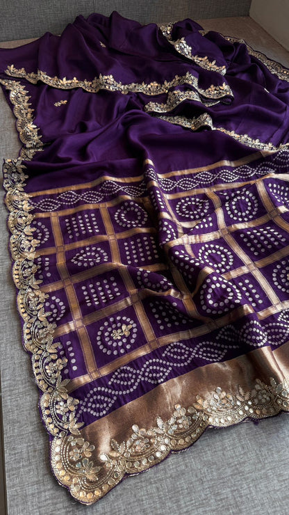 Zardozi And Gotta Patti On Pure Munga Silk Banarasi · 56 Artisan Hours of work · The Mehfil Edit