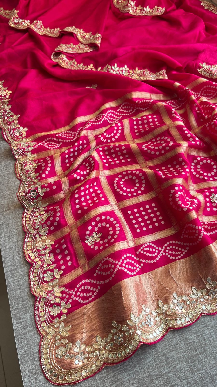 Zardozi And Gotta Patti On Pure Munga Silk Banarasi · 56 Artisan Hours of work · The Mehfil Edit