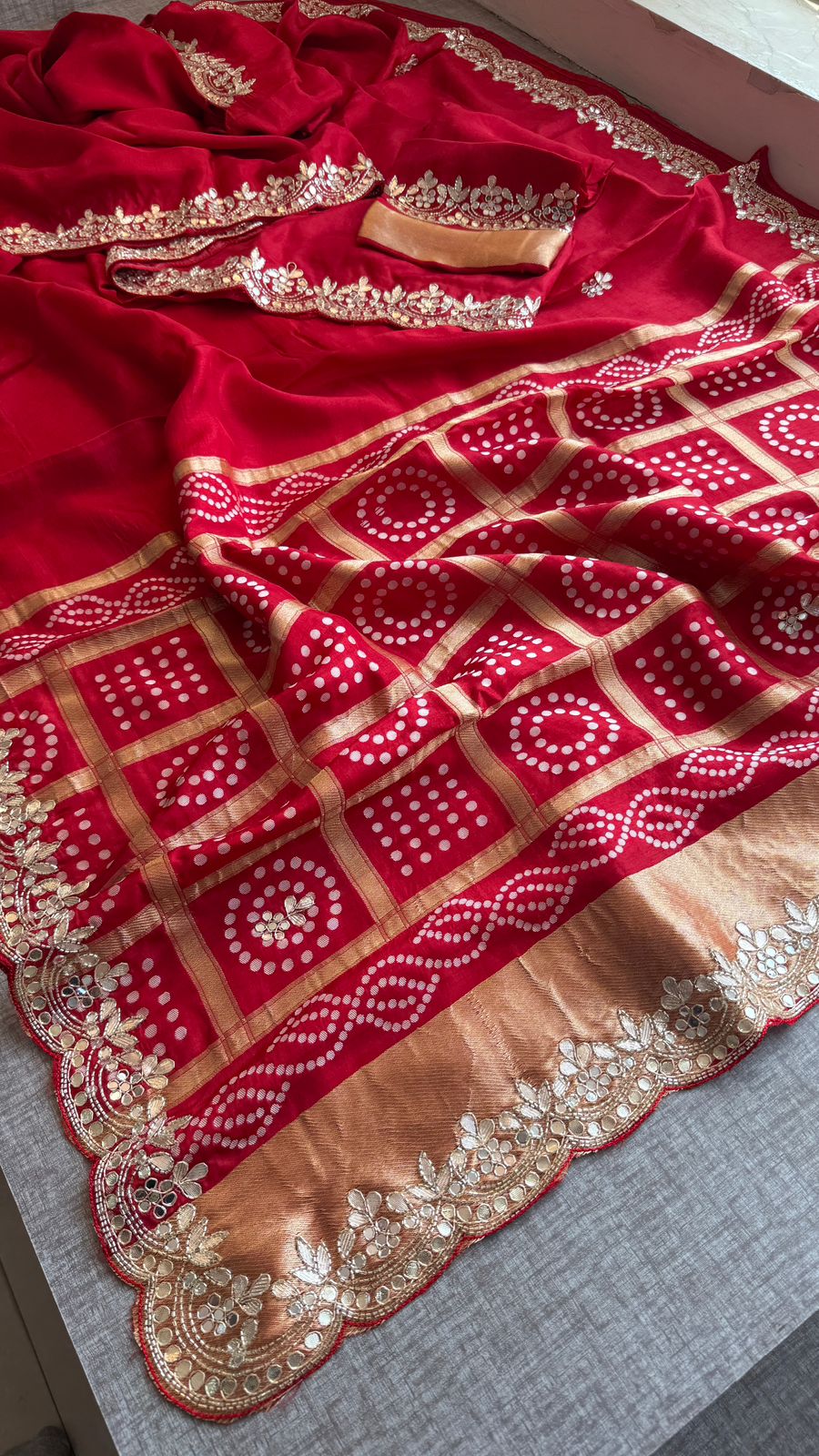 Zardozi And Gotta Patti On Pure Munga Silk Banarasi · 56 Artisan Hours of work · The Mehfil Edit