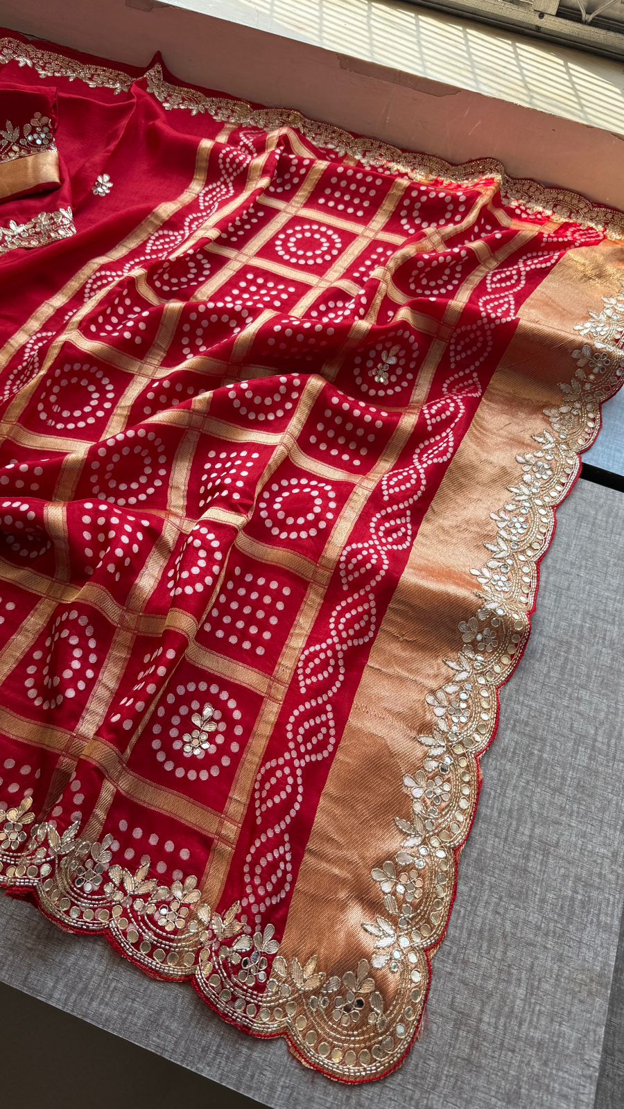 Zardozi And Gotta Patti On Pure Munga Silk Banarasi · 56 Artisan Hours of work · The Mehfil Edit