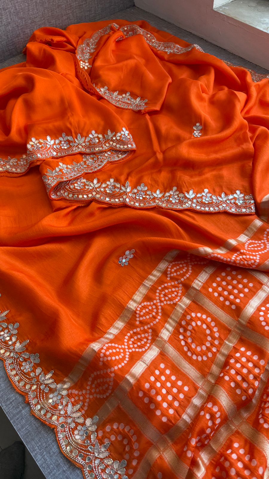 Zardozi And Gotta Patti On Pure Munga Silk Banarasi · 56 Artisan Hours of work · The Mehfil Edit