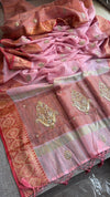 Blush Peach Red Saree