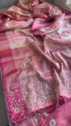 Blush Pink Gold Saree