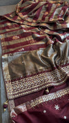 Wine Gold Saree