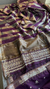 Royal Purple Gold Saree
