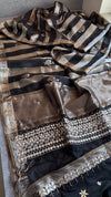 Royal Black Gold Saree