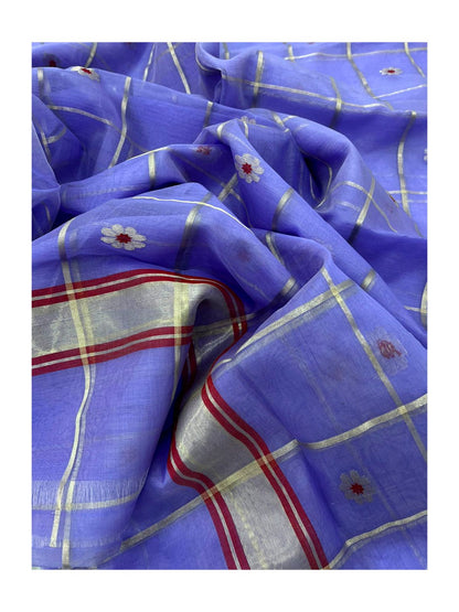 Ghani Butti And Silver Zari Weaving On Chanderi Katan Organza Silk · 32 Artisan Hours of work · The Nazakat Edit