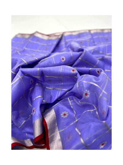 Ghani Butti And Silver Zari Weaving On Chanderi Katan Organza Silk · 32 Artisan Hours of work · The Nazakat Edit