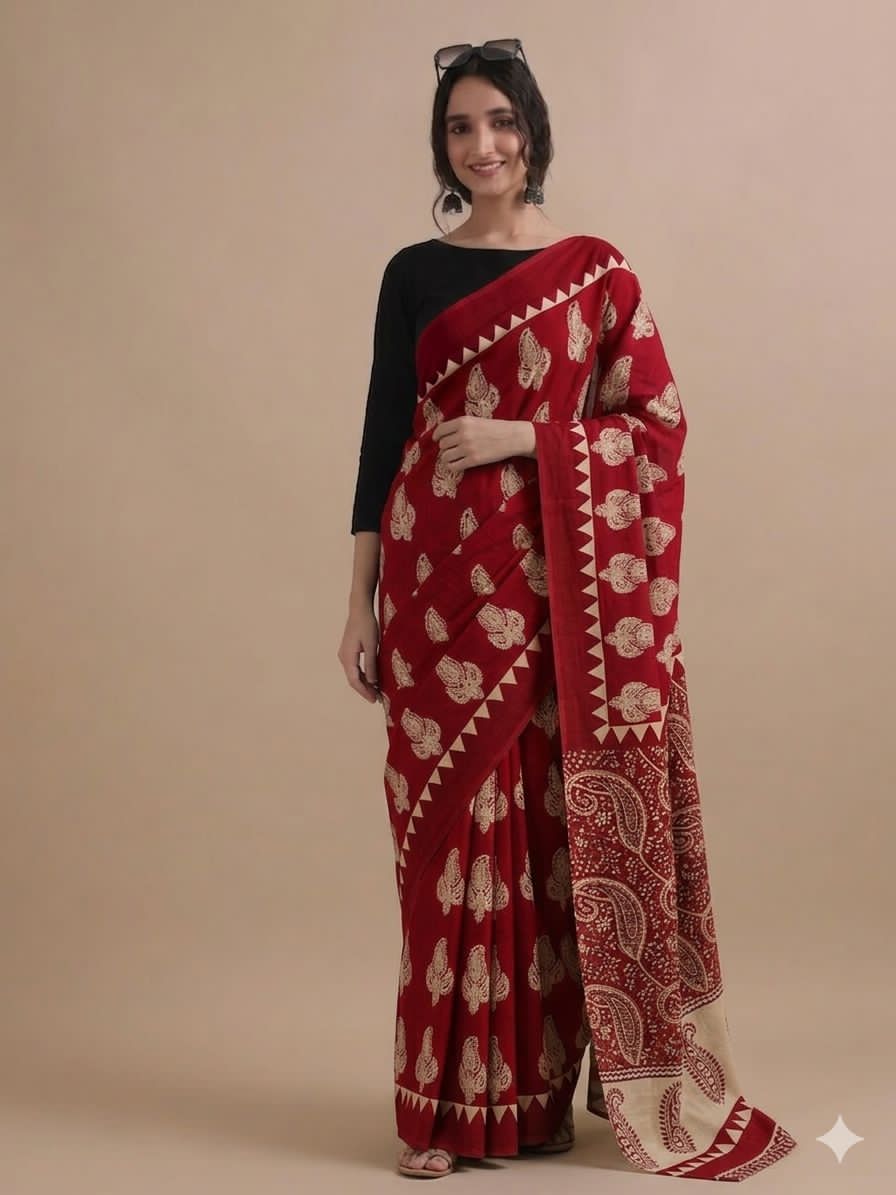 Block Print On Pure Mulmul Cotton · 8 Artisan Hours of work · The Jashn Edit