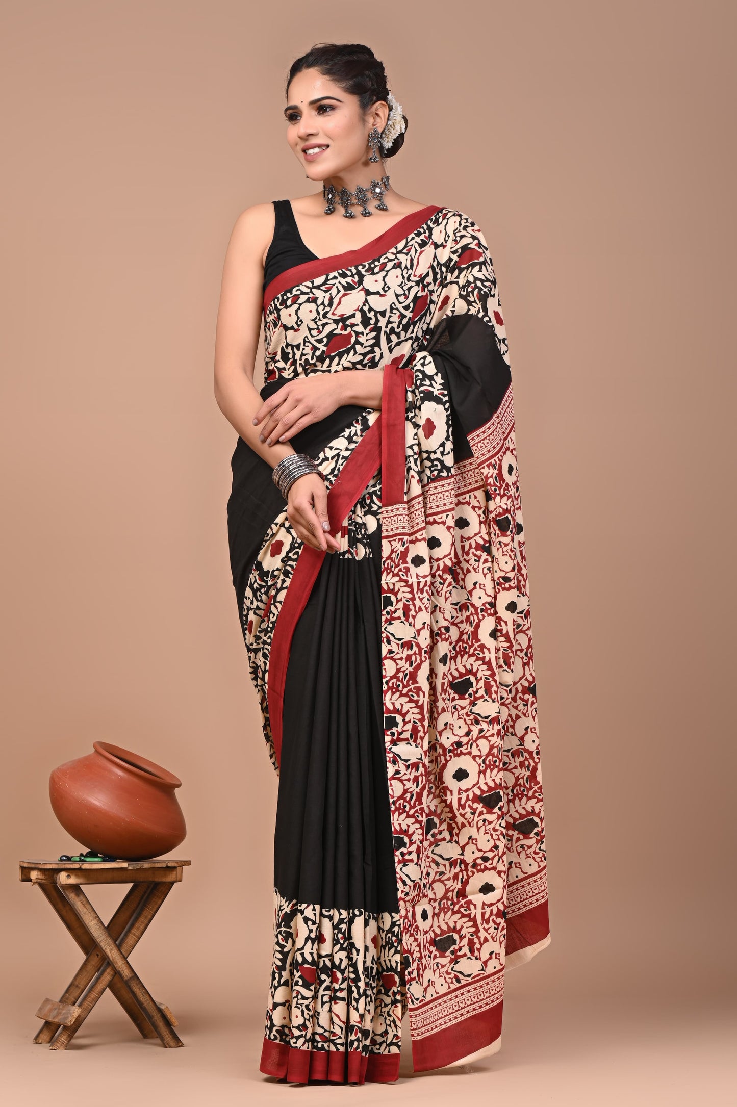 Block Print On Pure Mulmul Cotton · 8 Artisan Hours of work · The Mehfil Edit
