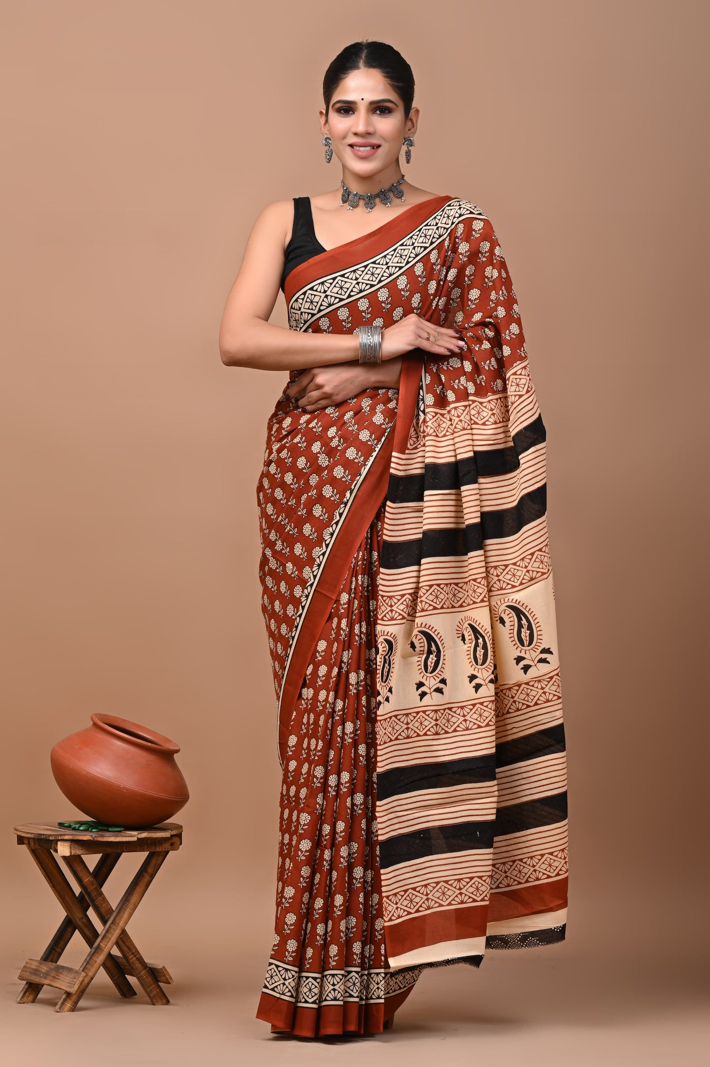 Block Print On Pure Mulmul Cotton · 8 Artisan Hours of work · The Jashn Edit