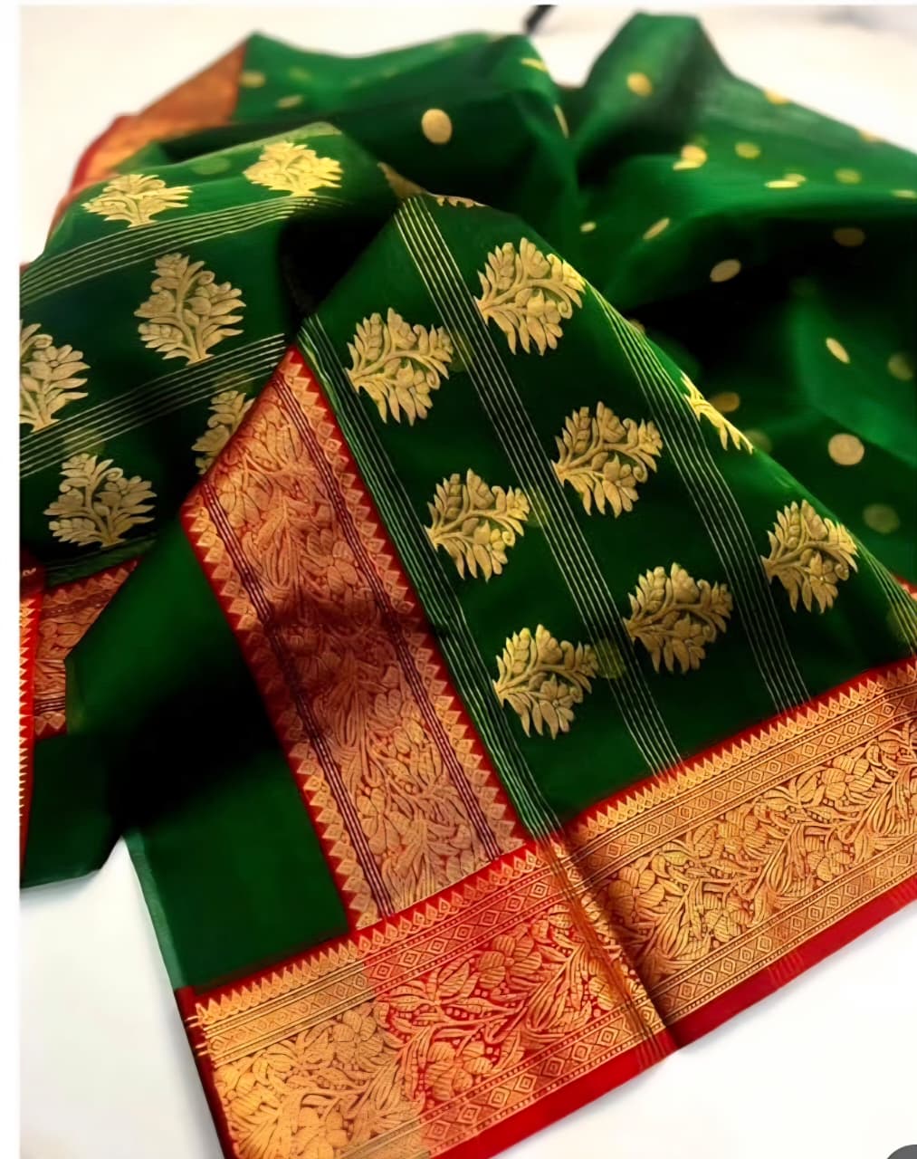 Ghani Butti And Nakshi Zari On Chanderi Katan Organza Silk · 28 Artisan Hours of work · The Virasat Edit