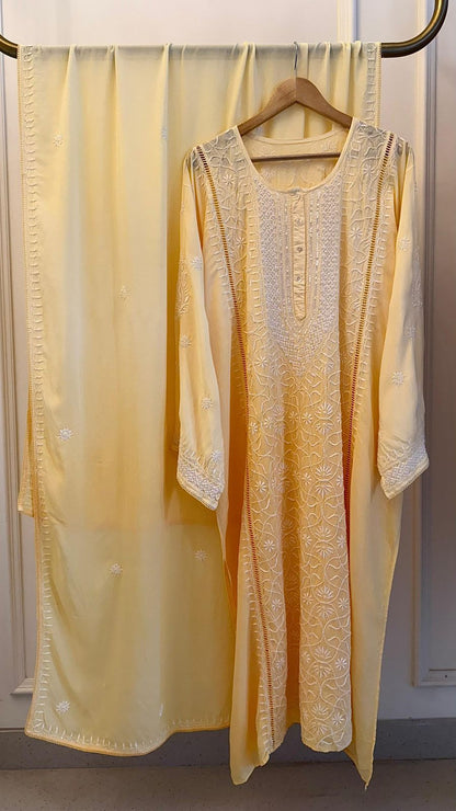 Pearl Sequins And Katdana On Pure Mulmul · 28 Artisan Hours of work · The Nawabi Nazakat Edit