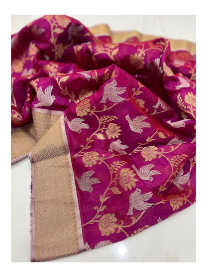 Meena Jangla And Zari Nakshi On Raw Mango Pattu Silk · 36 Artisan Hours of work · The Royal Edit