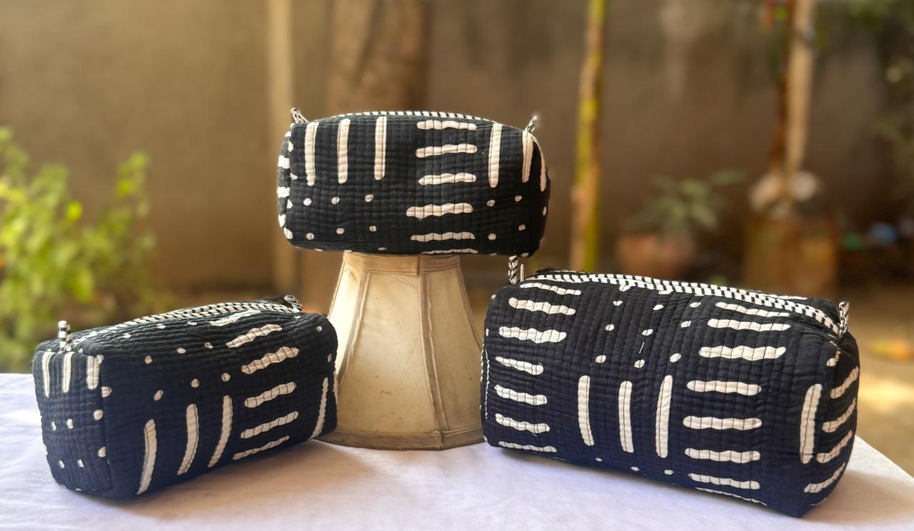 Quilted Waterproof Utility Pouches Set of Three