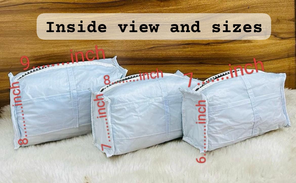 Quilted Waterproof Utility Pouches Set of Three