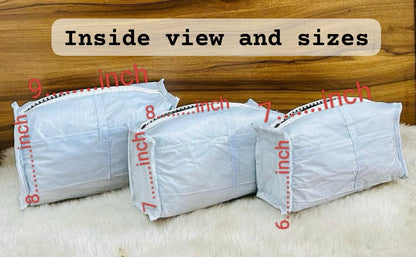 Quilted Waterproof Utility Pouches Set of Three