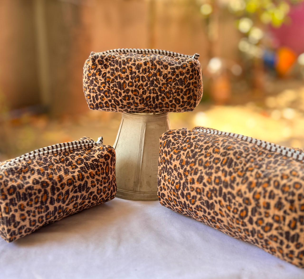 Quilted Waterproof Utility Pouches Set of Three