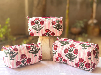 Quilted Waterproof Utility Pouches Set of Three