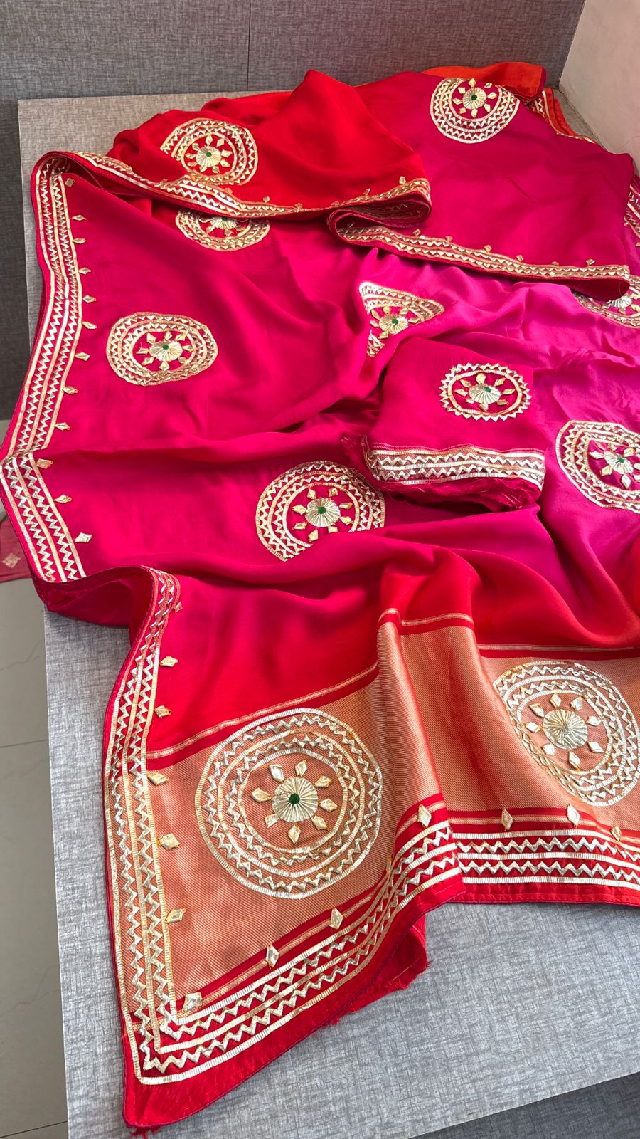 Sikhiya Gotta Patti On Munga Silk Lakdi Patta · 44 Artisan Hours of work · The Meher Edit