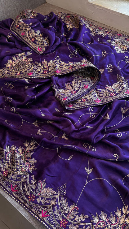 Zardozi Pearl And Kutdana On Gajji Silk · 48 Artisan Hours of work · The Virasat Edit
