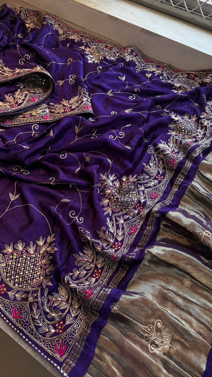 Zardozi Pearl And Kutdana On Gajji Silk · 48 Artisan Hours of work · The Virasat Edit
