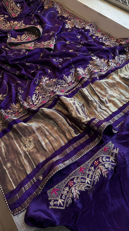 Zardozi Pearl And Kutdana On Gajji Silk · 48 Artisan Hours of work · The Virasat Edit