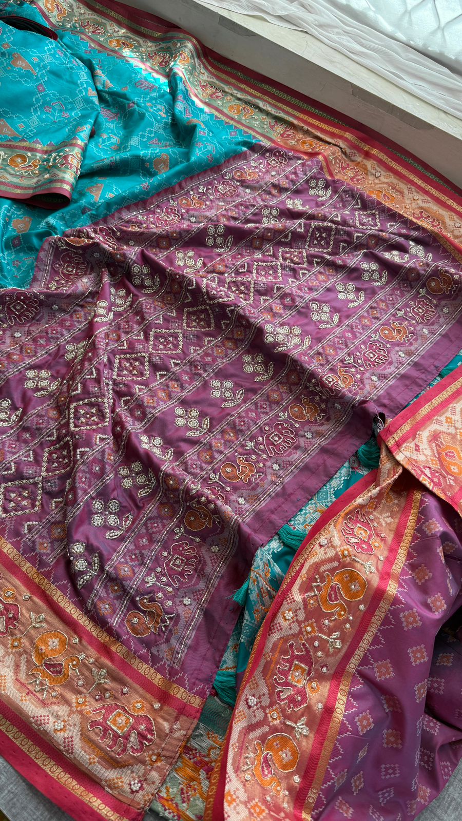 Kutdana And Pearl On Munga Silk Banarasi · 40 Artisan Hours of work · The Riwaayat Edit