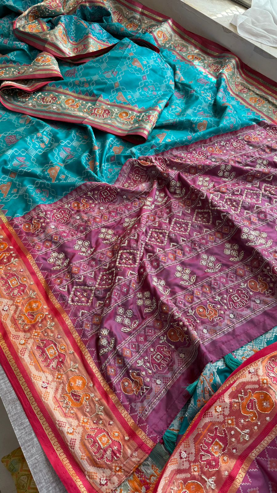 Kutdana And Pearl On Munga Silk Banarasi · 40 Artisan Hours of work · The Riwaayat Edit